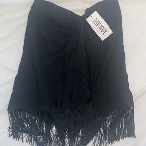 Black fringe 12th tribe skirt